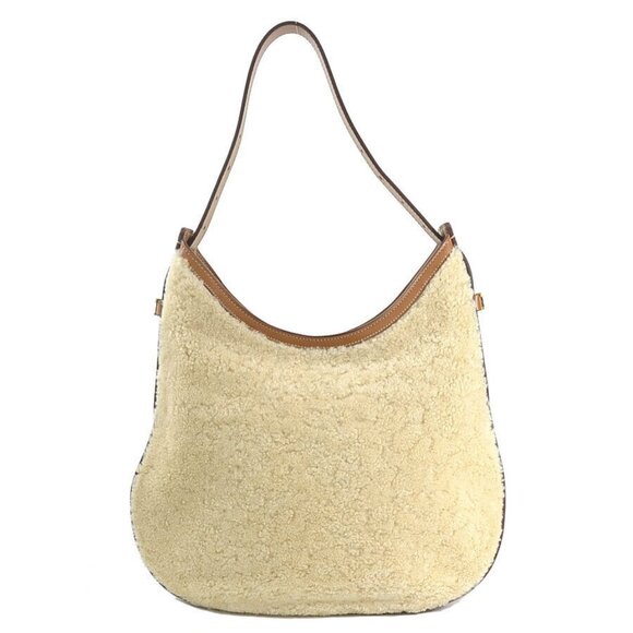 Auth TOD’S Shoulder Bag Beige/Brown Bore/Leather - Picture 3 of 15